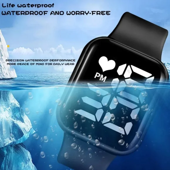 Black LED Digital Watch - Picture 6 of 12